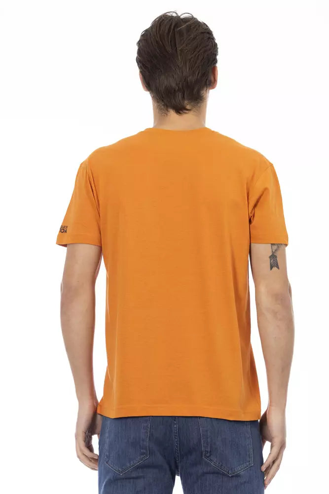 T-shirt Trussardi Action en coton orange pour homme