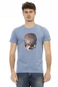 T-shirt Trussardi Action en coton bleu clair pour homme