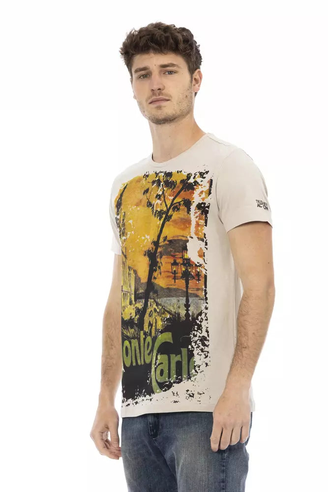 T-shirt Trussardi Action en coton beige pour homme
