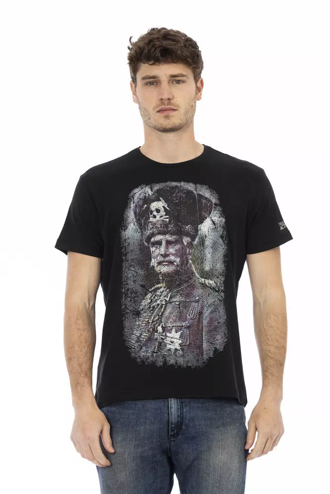 T-shirt Trussardi Action en coton noir pour homme