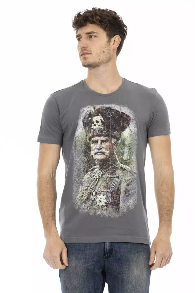 T-shirt Trussardi Action en coton gris pour homme