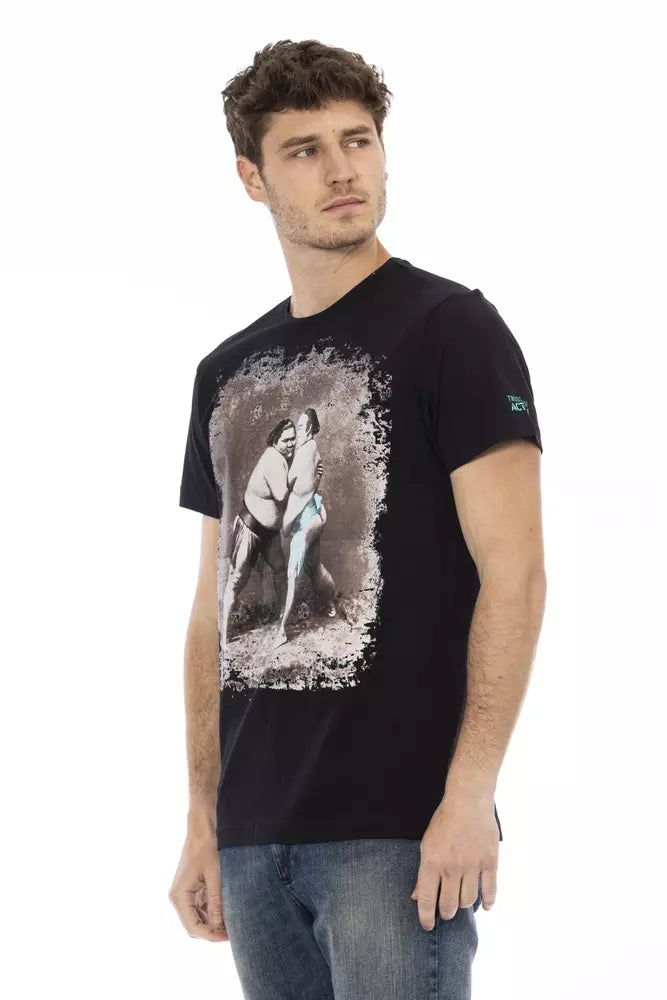 T-shirt Trussardi Action en coton noir pour homme