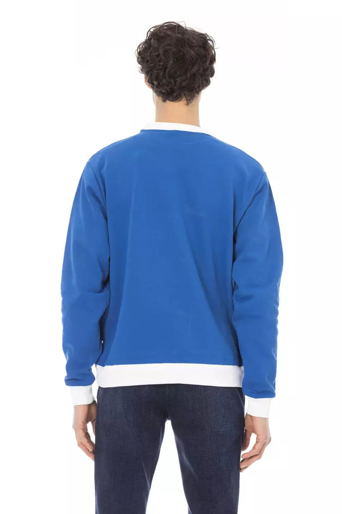 Pull homme en coton bleu tendance Baldinini