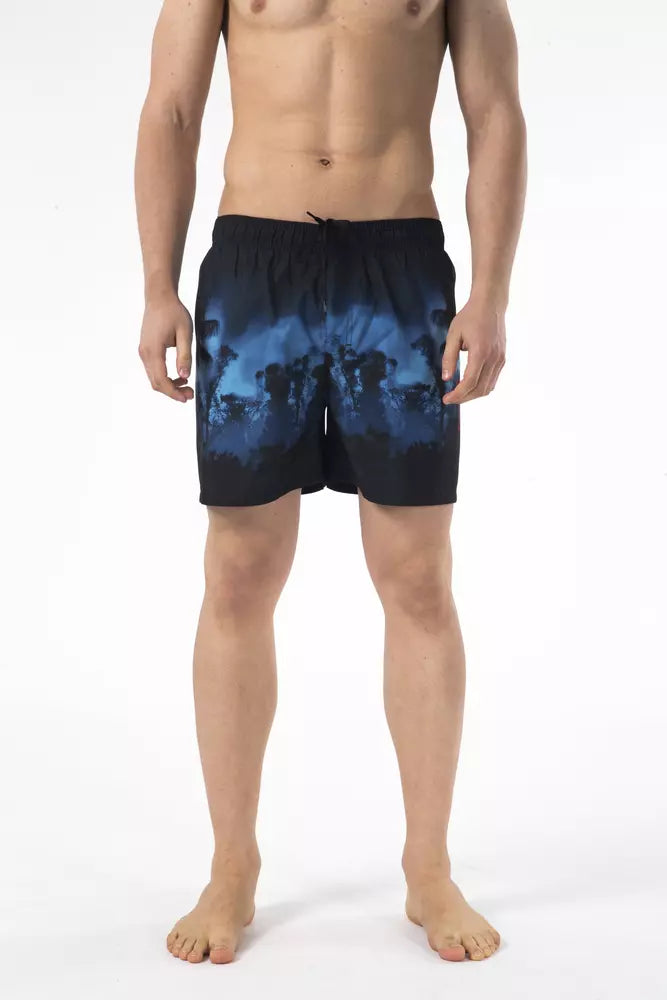 Just Cavalli Black Polyester Men Swimwear