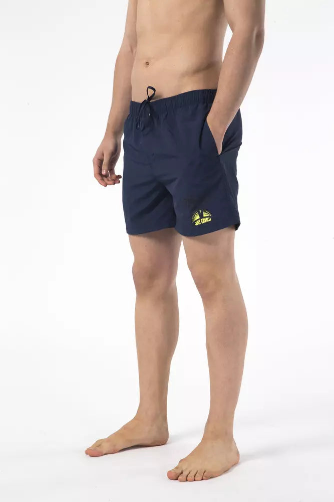 Short de bain Just Cavalli en nylon bleu pour homme
