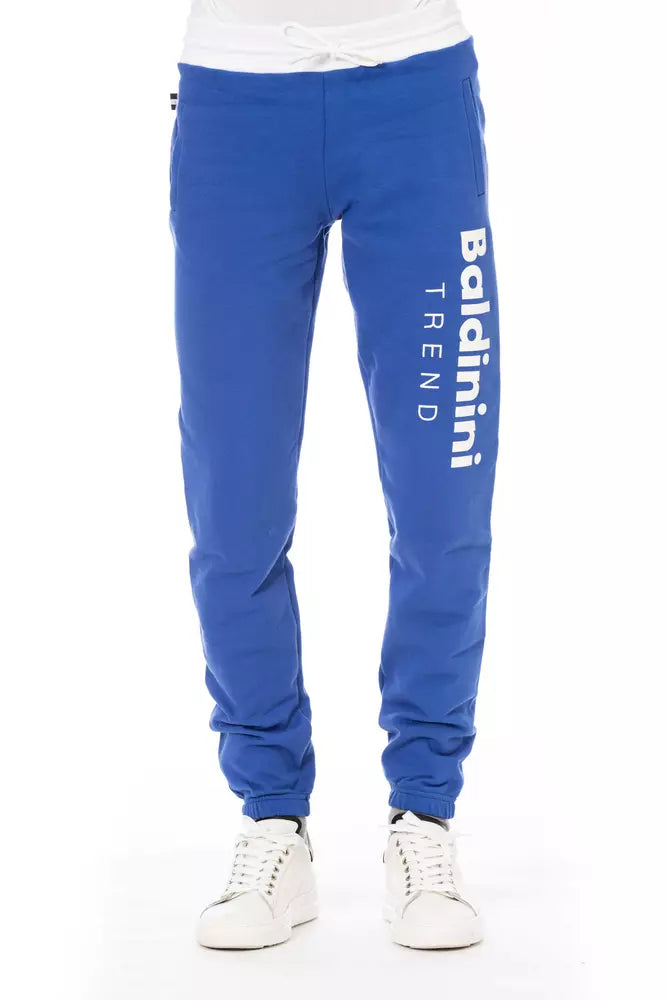 Pantalon de sport pour homme en coton bleu tendance Baldinini