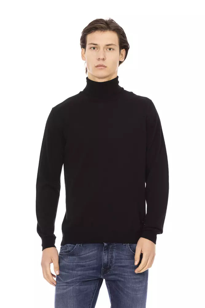 Pull homme en tissu noir tendance Baldinini
