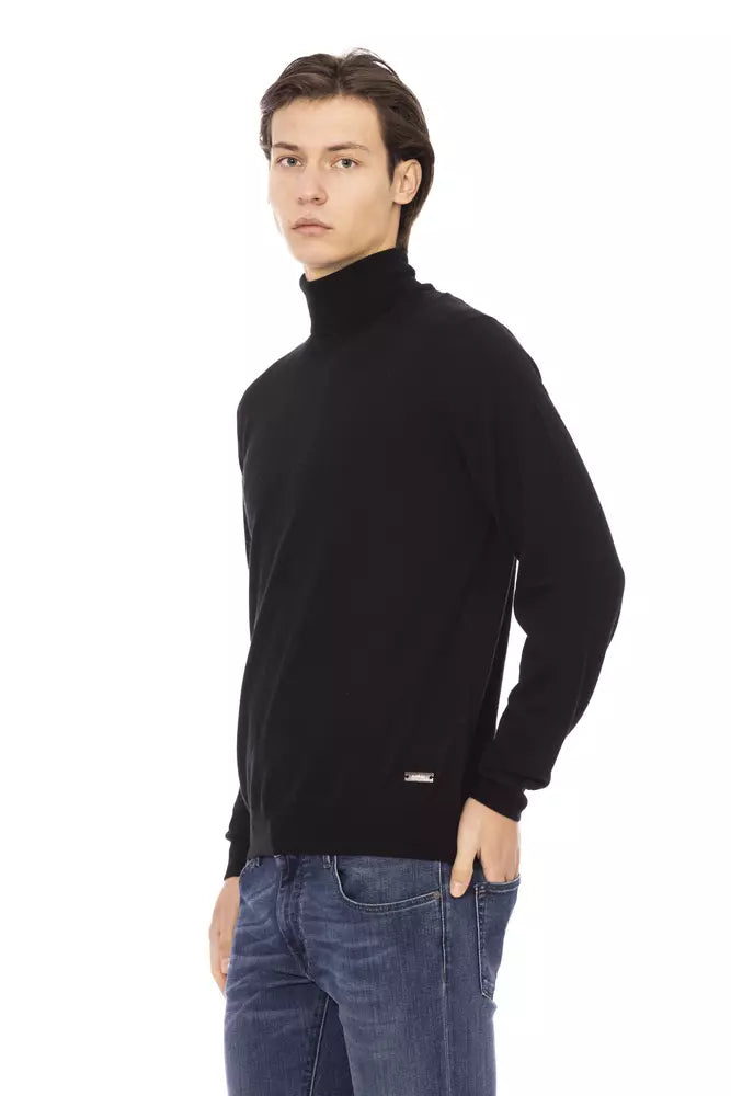 Pull homme en tissu noir tendance Baldinini