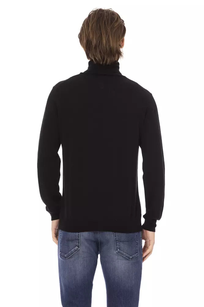 Pull homme en tissu noir tendance Baldinini