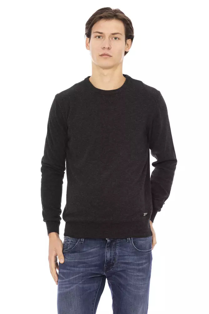 Pull homme en laine noire Baldinini Trend