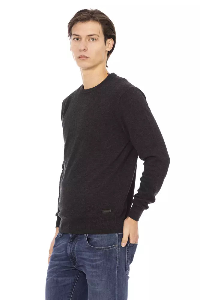 Pull homme en laine noire Baldinini Trend