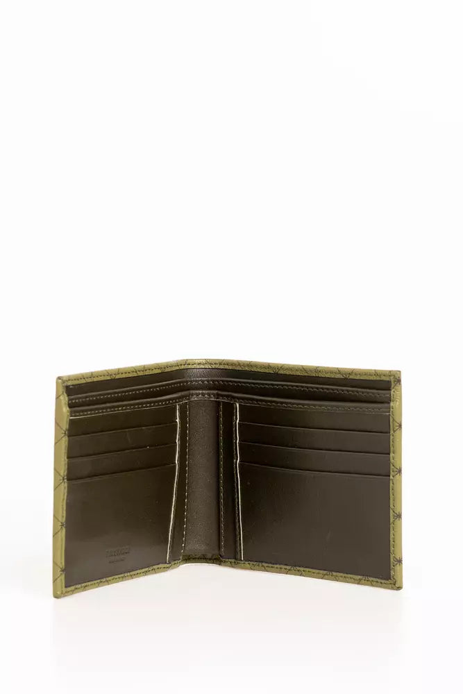 Portefeuille homme en cuir vert Trussardi