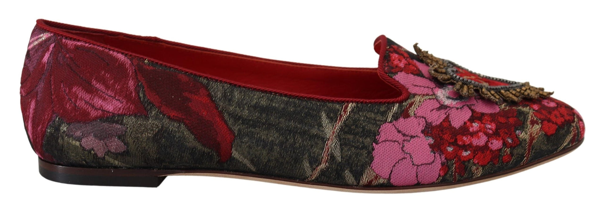 Chaussures à enfiler Dolce &amp; Gabbana en jacquard multicolore avec patch Sacré-Cœur