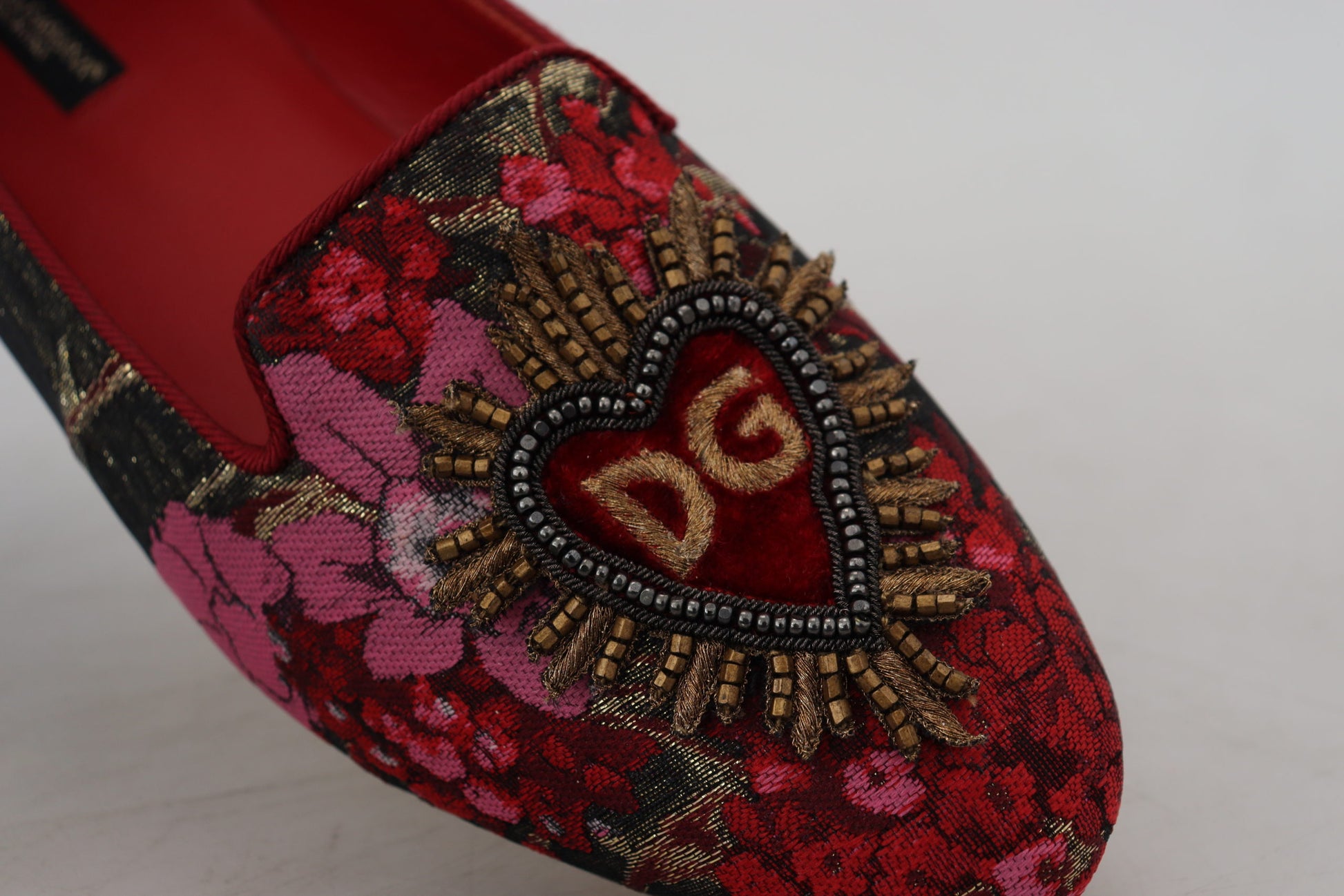 Chaussures à enfiler Dolce &amp; Gabbana en jacquard multicolore avec patch Sacré-Cœur
