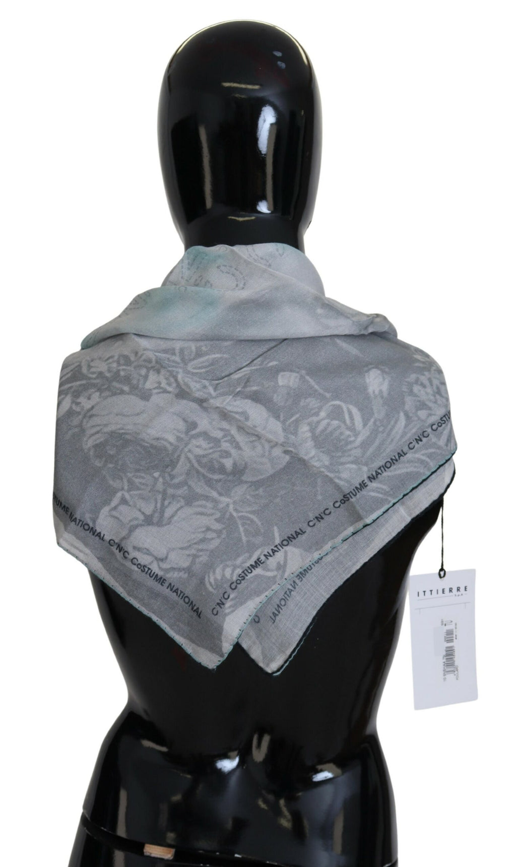 Foulard châle imprimé gris Costume National de marque