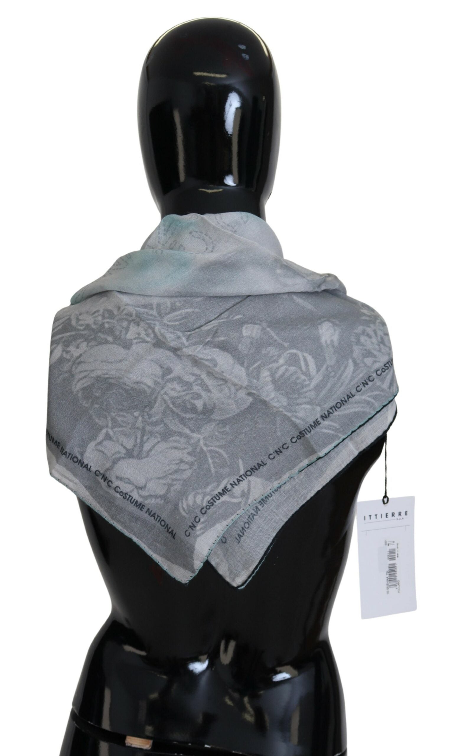 Foulard châle imprimé gris Costume National de marque