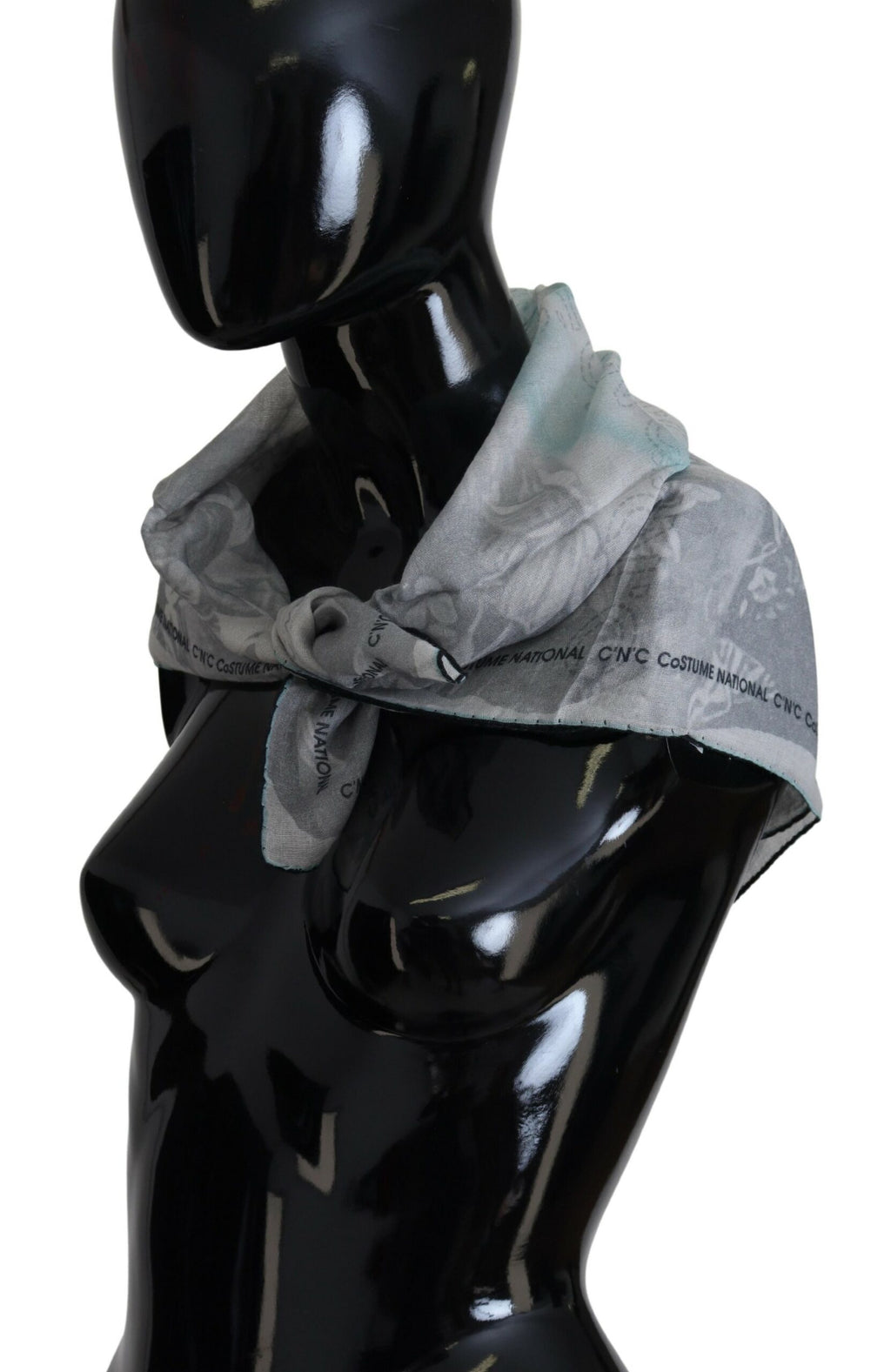 Foulard châle imprimé gris Costume National de marque