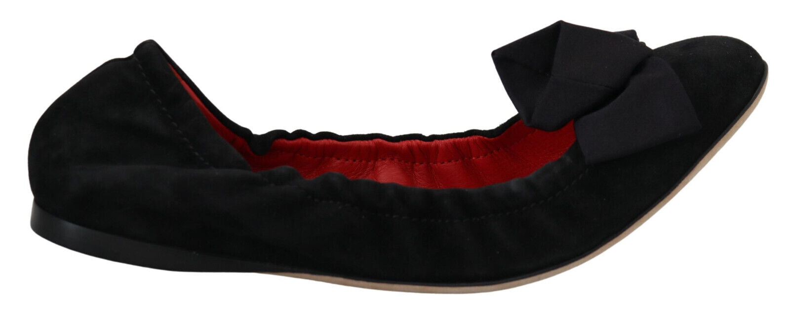 Ballerines plates à enfiler en daim noir Dolce &amp; Gabbana