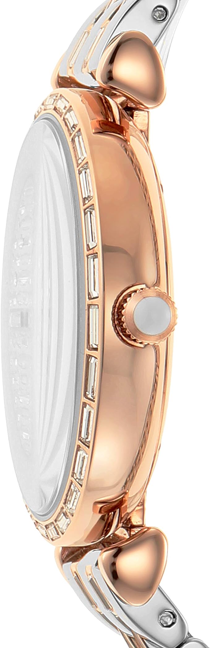 Montre élégante Emporio Armani à cristaux bicolores pavés