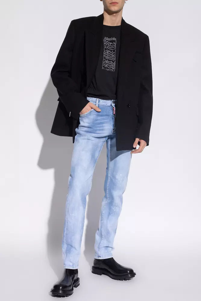 Jean Dsquared² bleu clair en coton pour homme