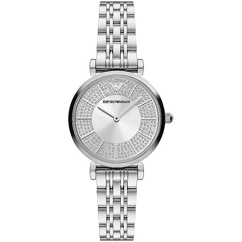 Montre élégante pour femme Emporio Armani argentée