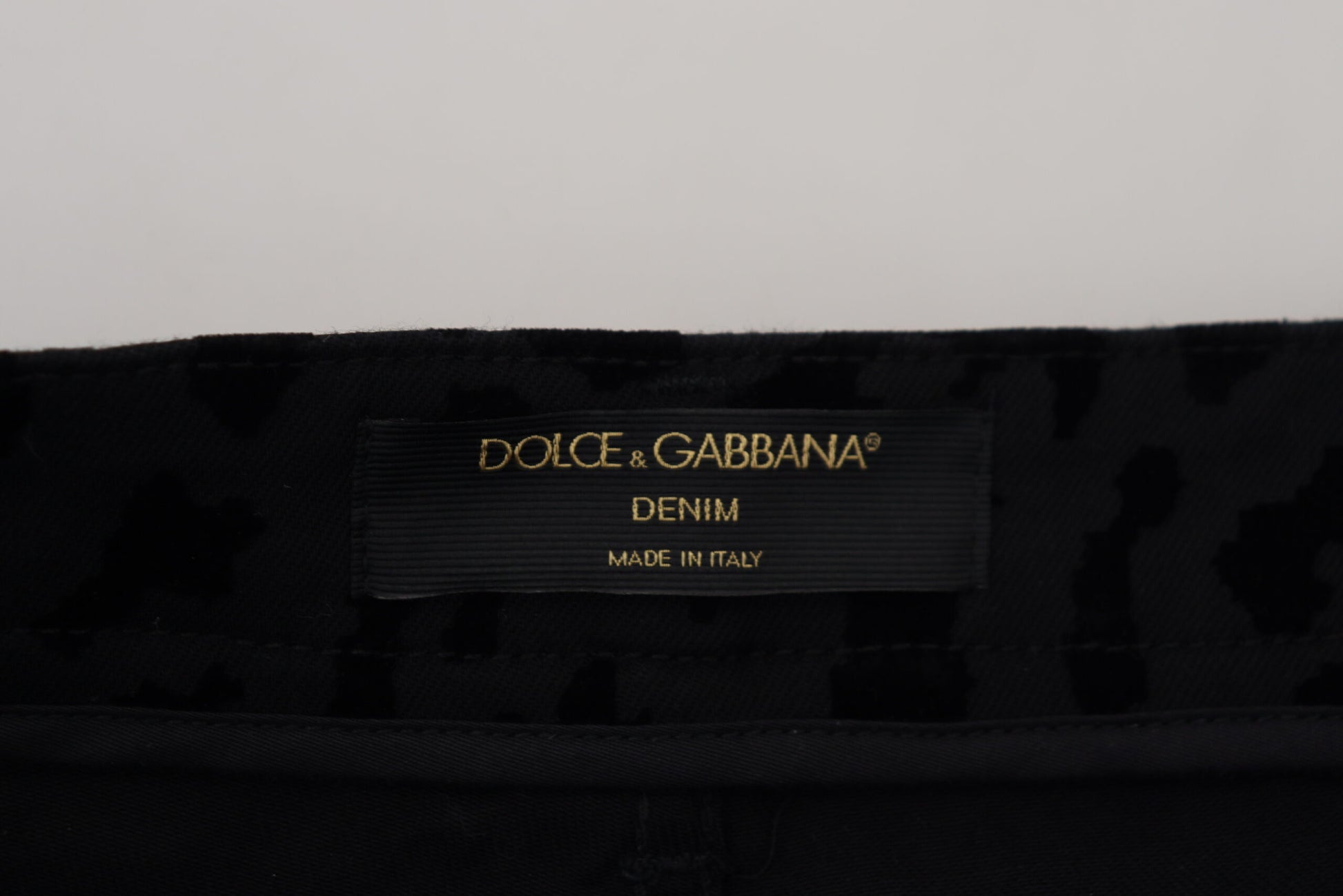 Short en denim noir extensible en coton Dolce &amp; Gabbana