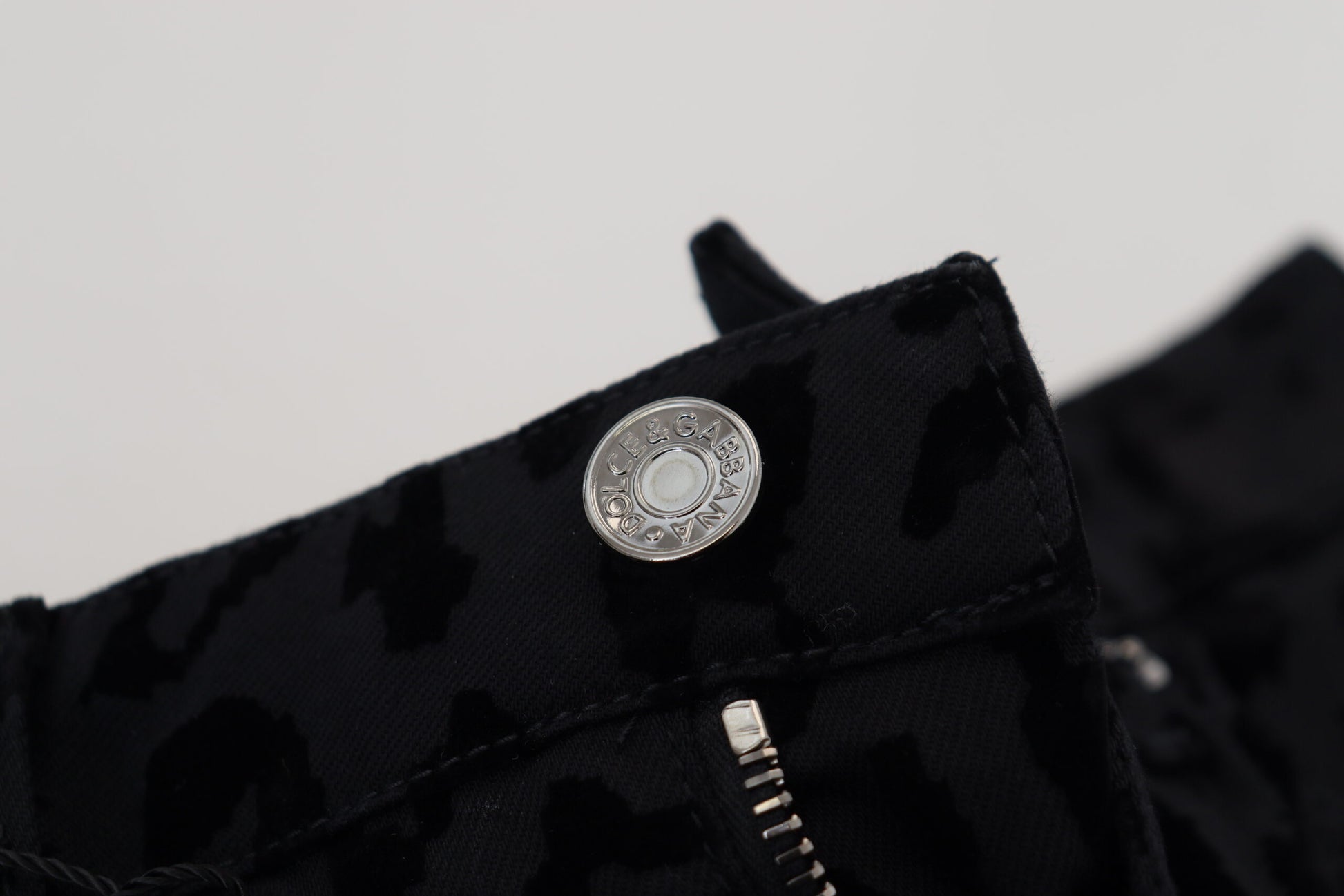 Short en denim noir extensible en coton Dolce &amp; Gabbana