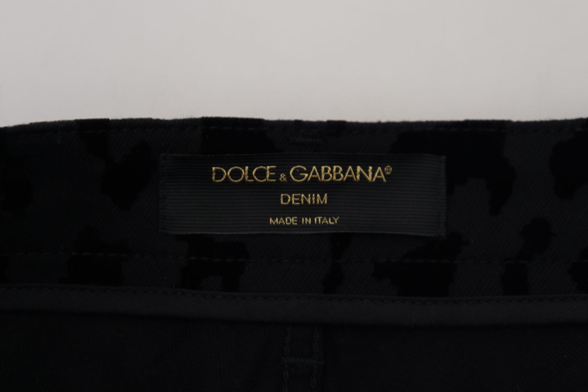 Short en denim noir extensible en coton Dolce &amp; Gabbana