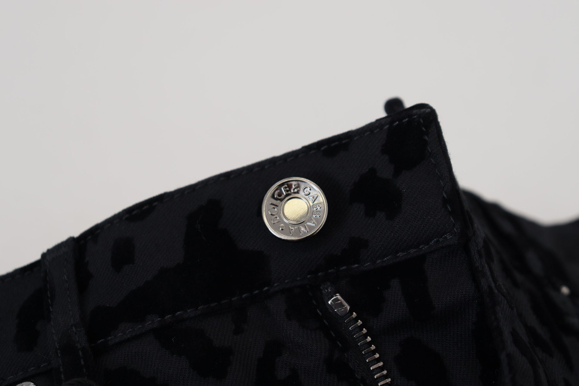 Short en denim noir extensible en coton Dolce &amp; Gabbana