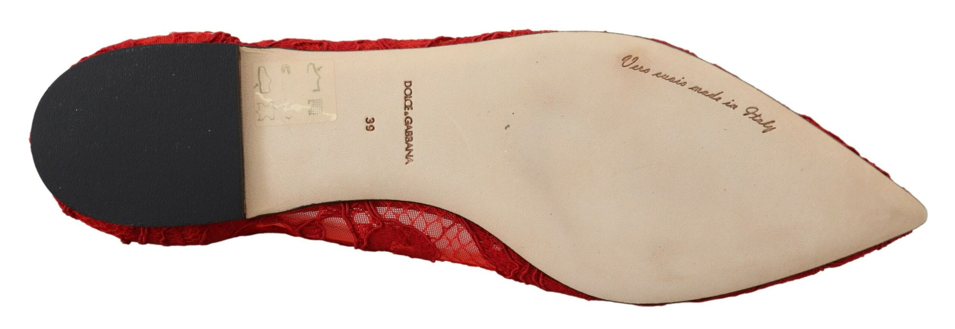 Mocassins plats Dolce &amp; Gabbana à cristaux rouges Taormina