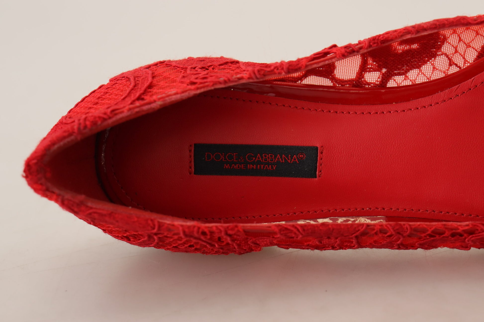 Mocassins plats Dolce &amp; Gabbana à cristaux rouges Taormina