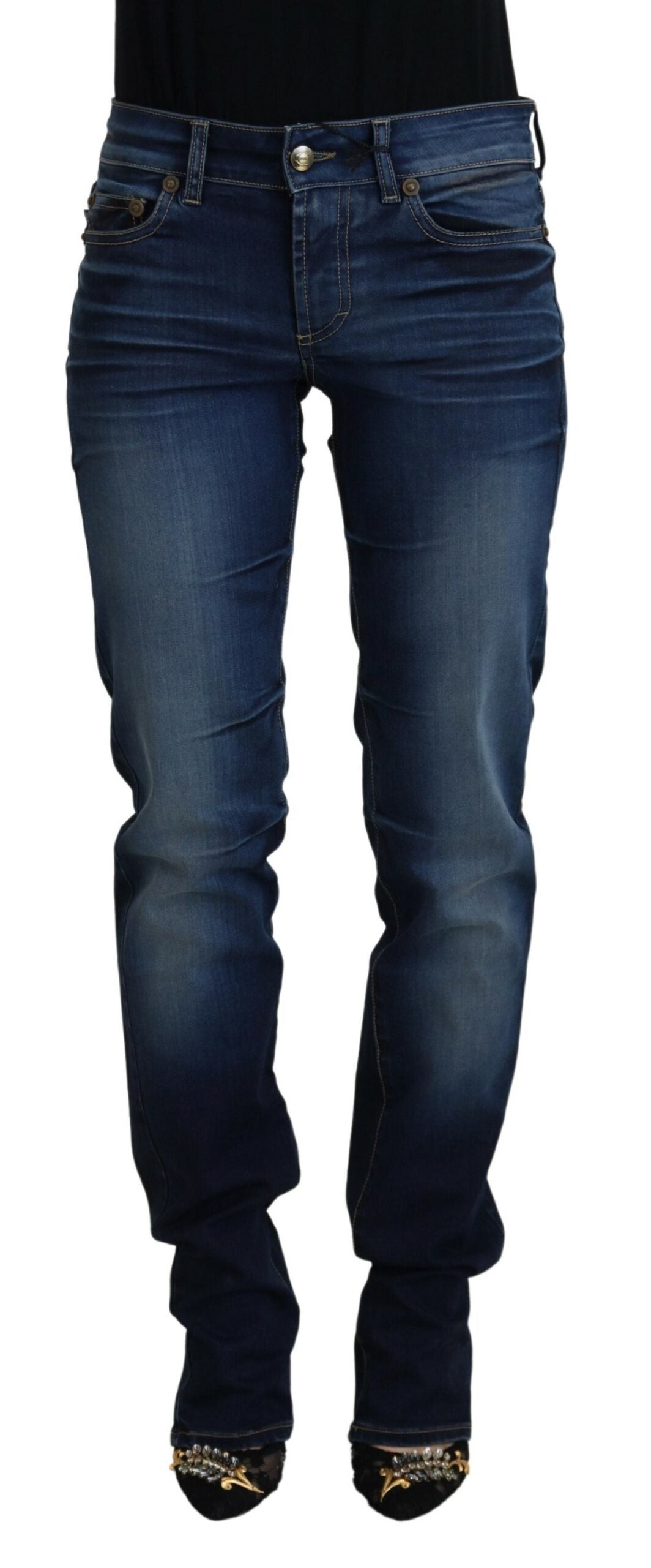 Jean décontracté en coton bleu Just Cavalli pour femme