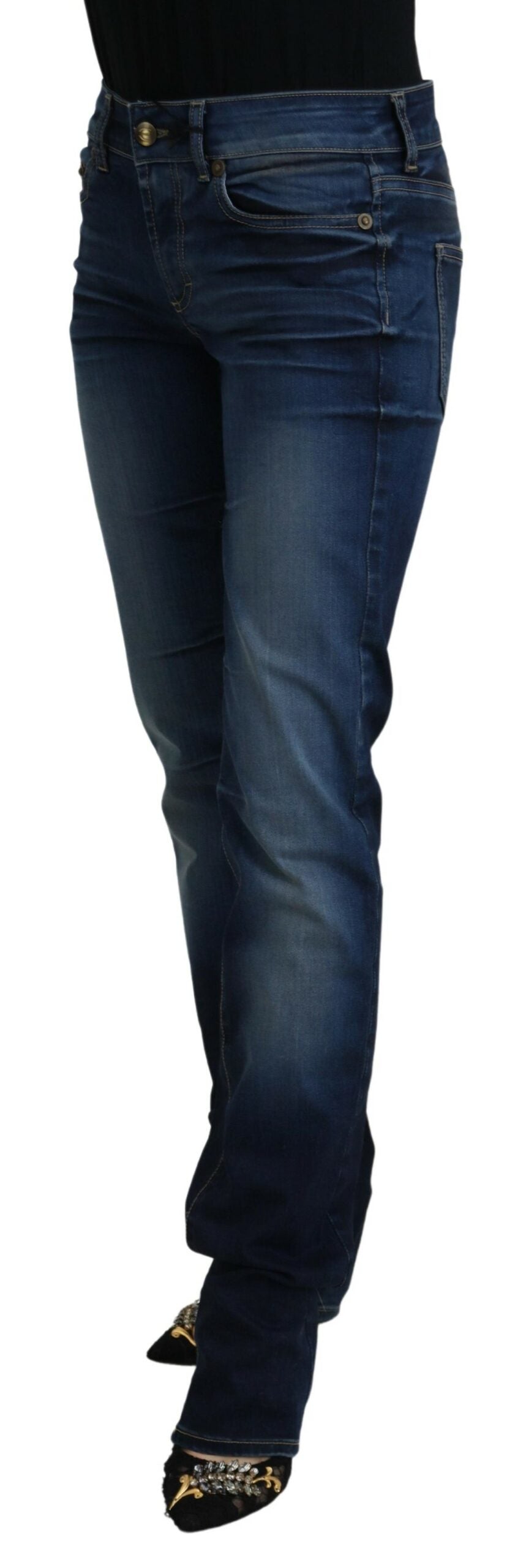 Jean décontracté en coton bleu Just Cavalli pour femme
