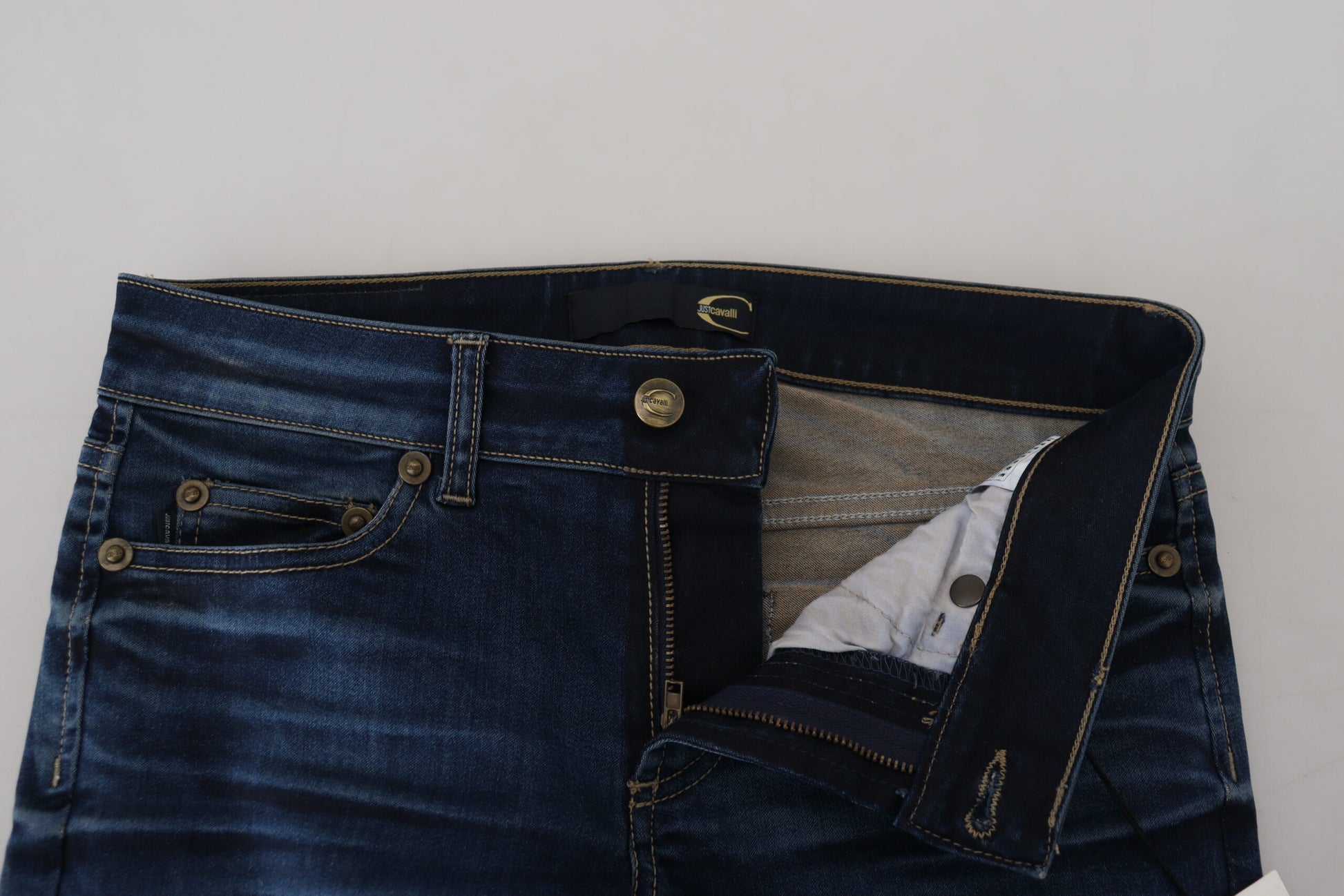 Jean décontracté en coton bleu Just Cavalli pour femme