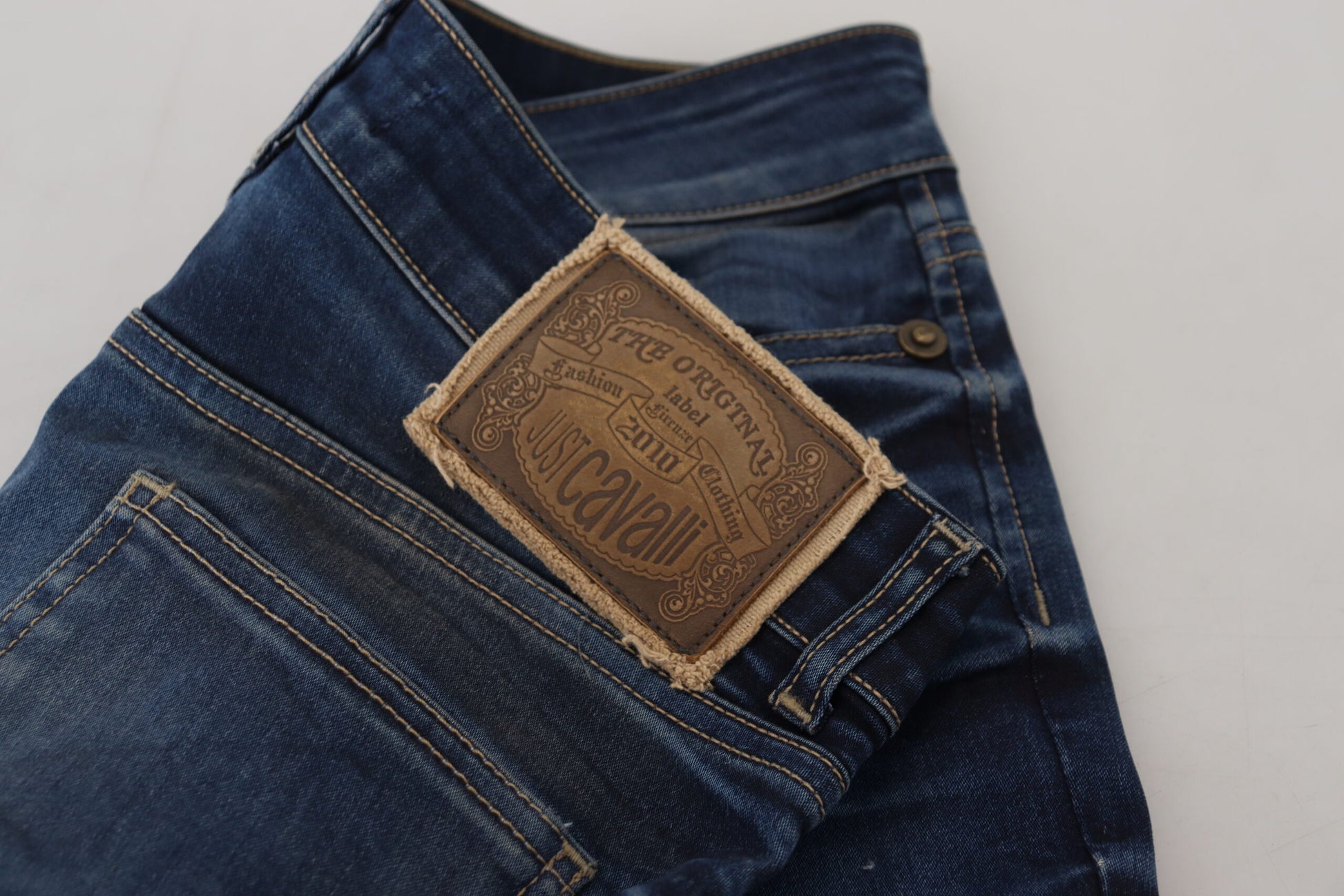 Jean décontracté en coton bleu Just Cavalli pour femme