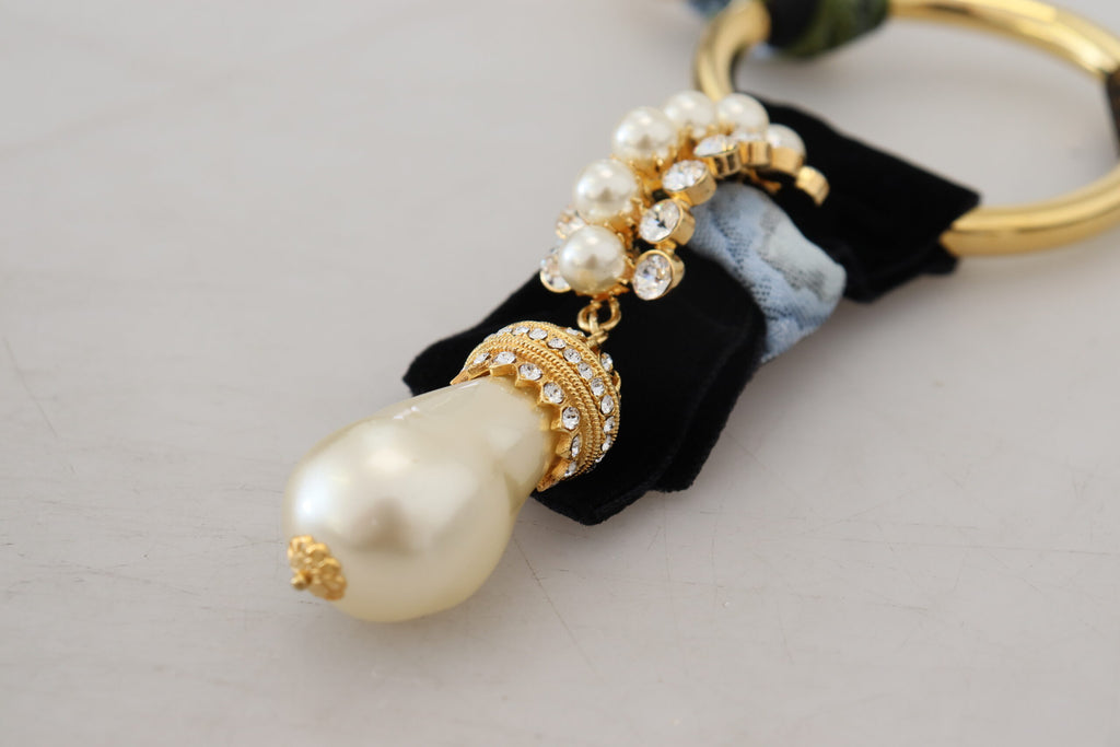 Collier Dolce &amp; Gabbana en laiton doré et cristal de Sicile