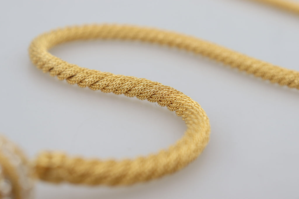 Collier Dolce &amp; Gabbana en laiton doré et cristal de Sicile