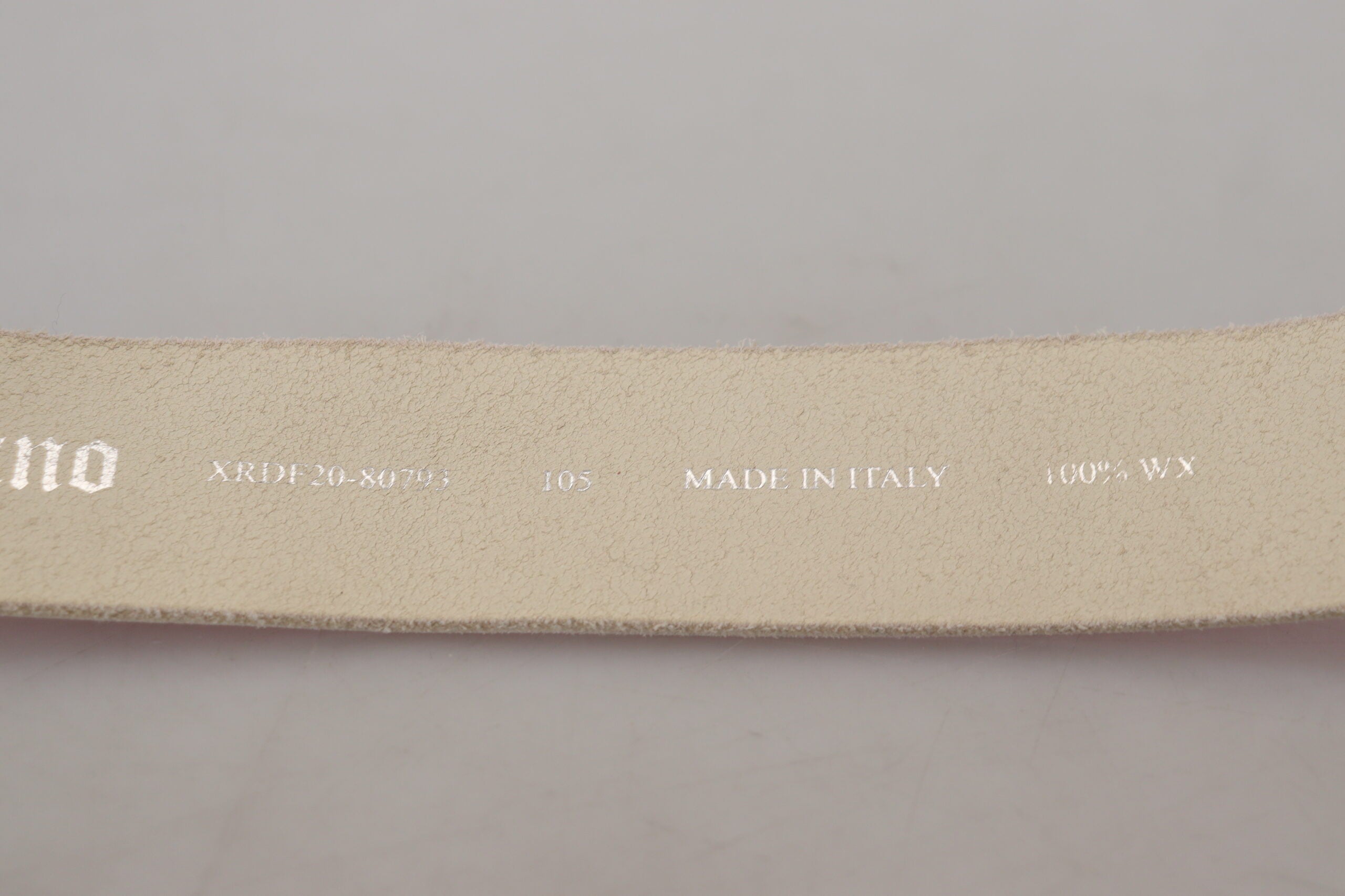 Ceinture à boucle ronde en cuir rose avec logo John Galliano