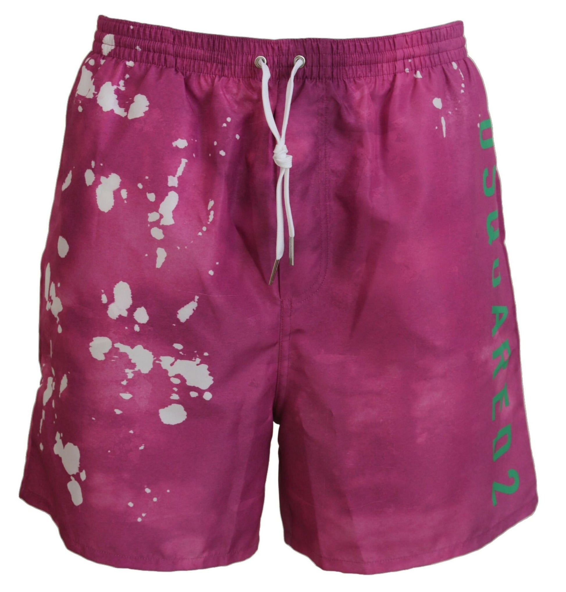 Short de plage Dsquared² rose avec logo tie-dye pour homme