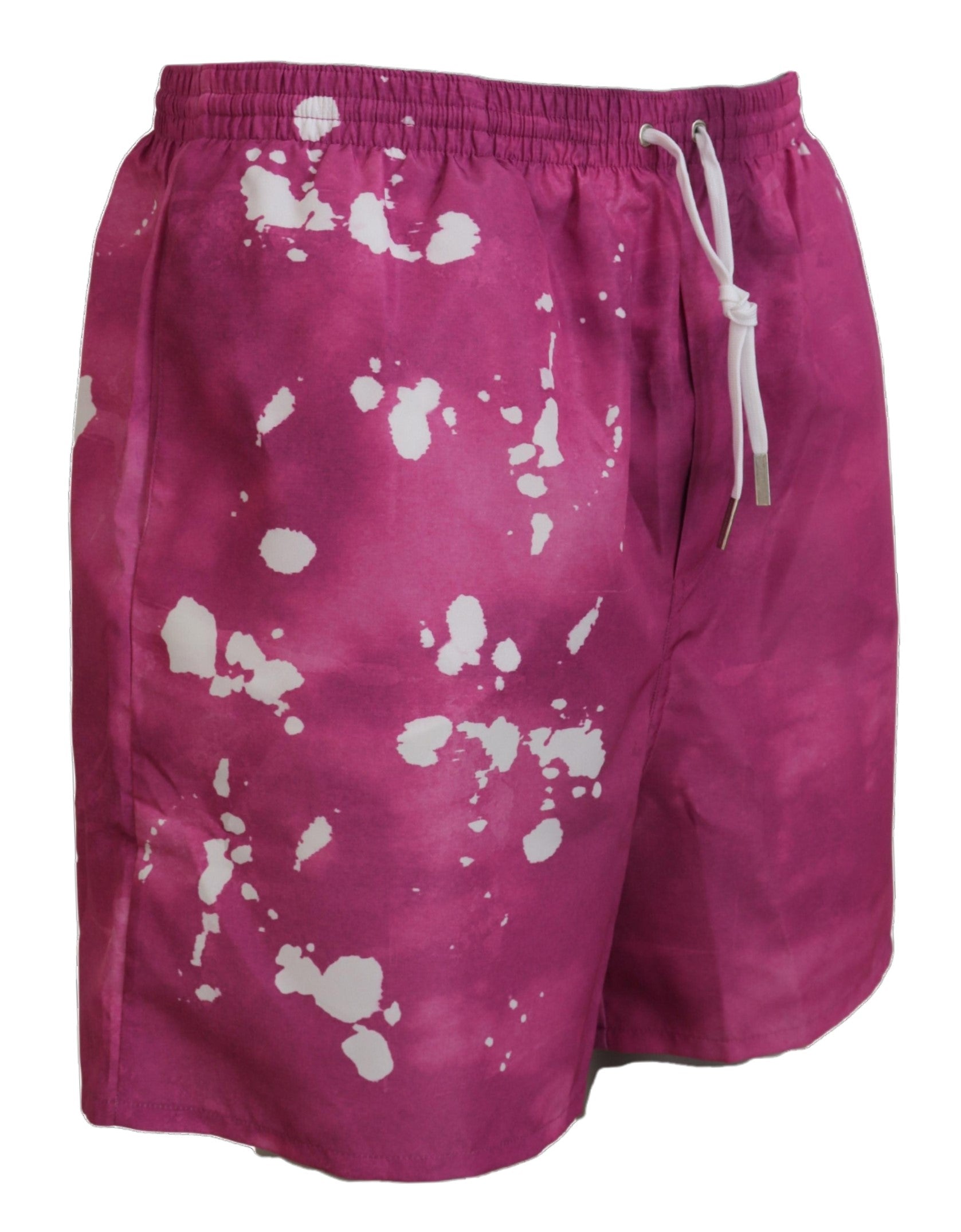 Short de plage Dsquared² rose avec logo tie-dye pour homme