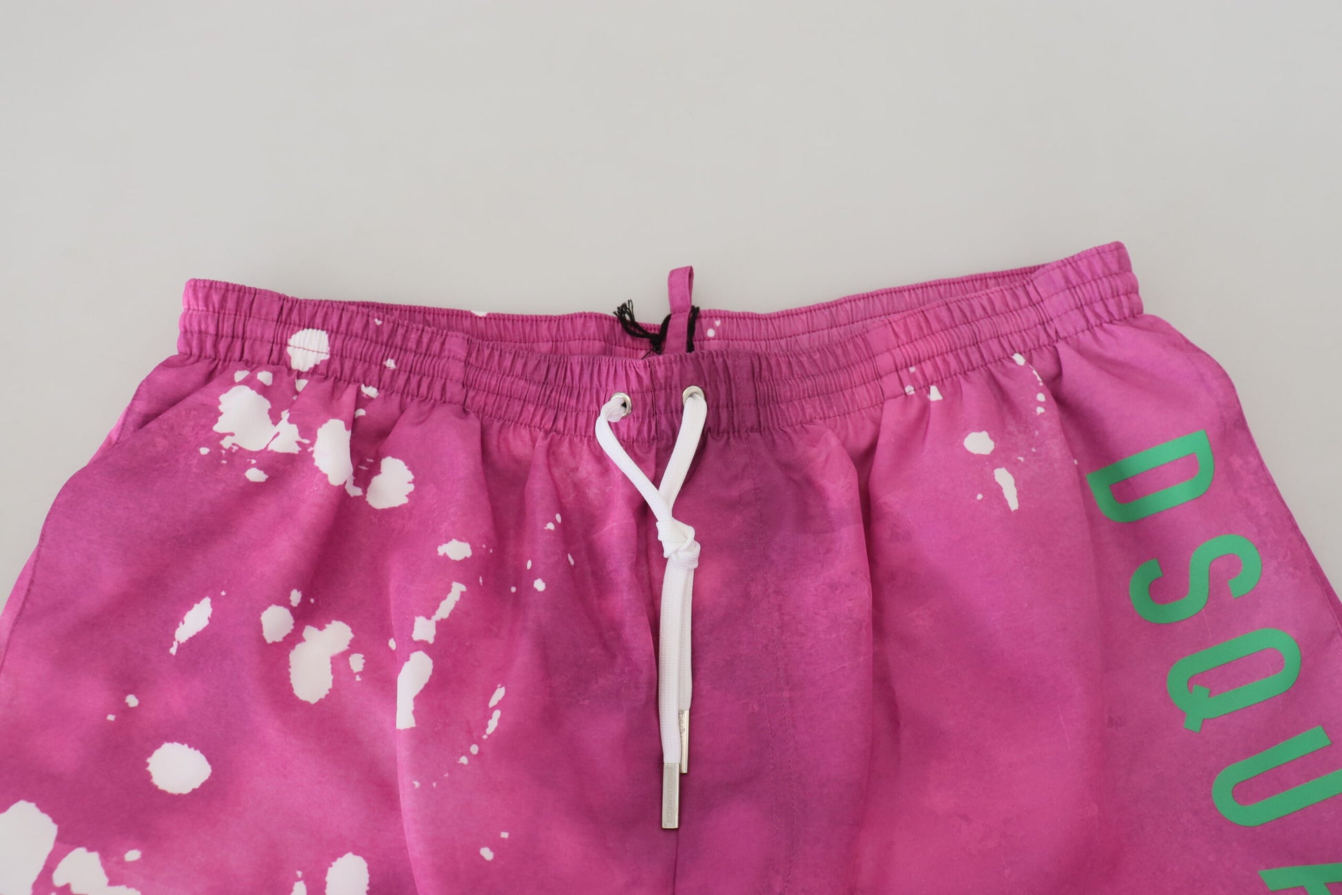 Short de plage Dsquared² rose avec logo tie-dye pour homme
