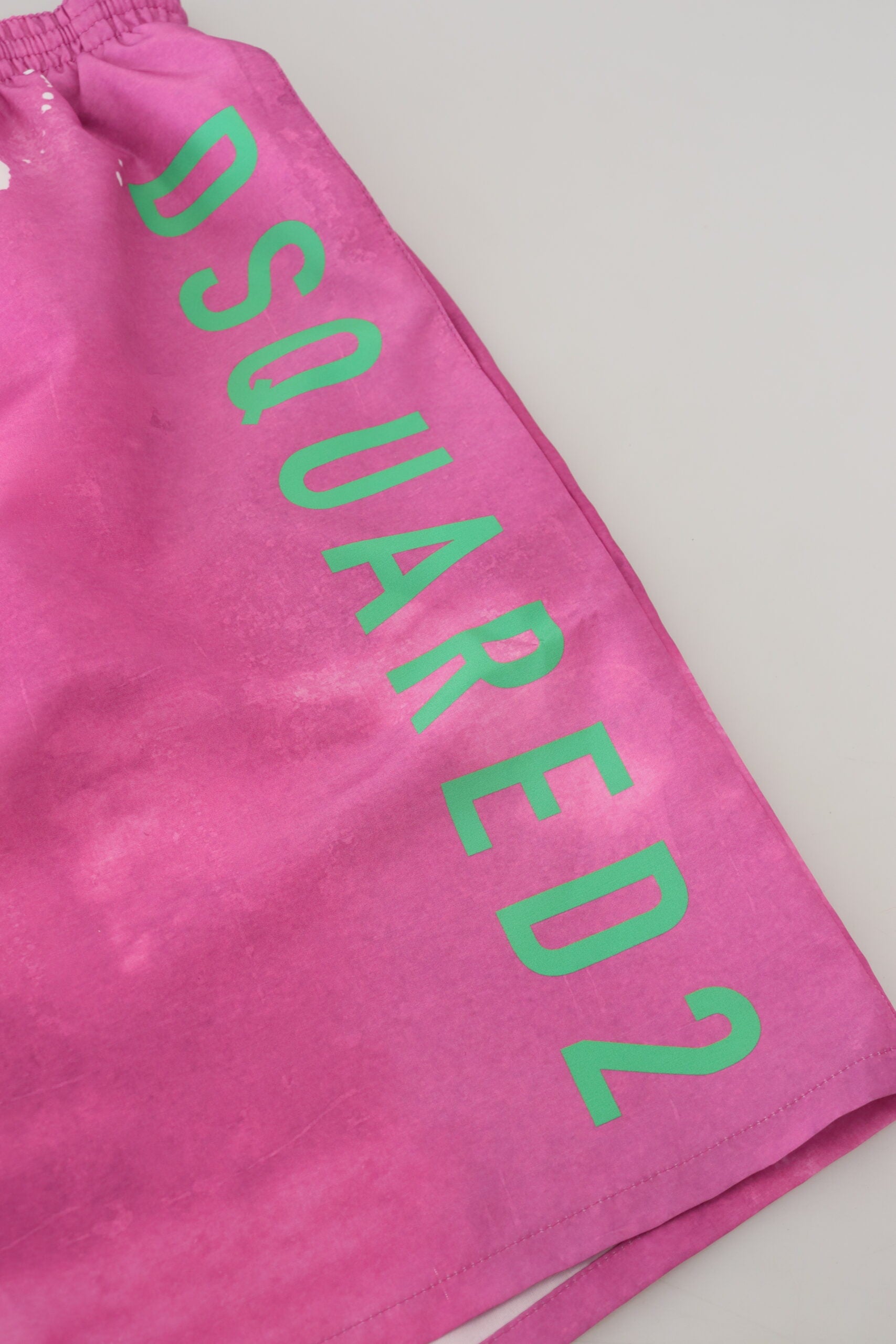 Short de plage Dsquared² rose avec logo tie-dye pour homme