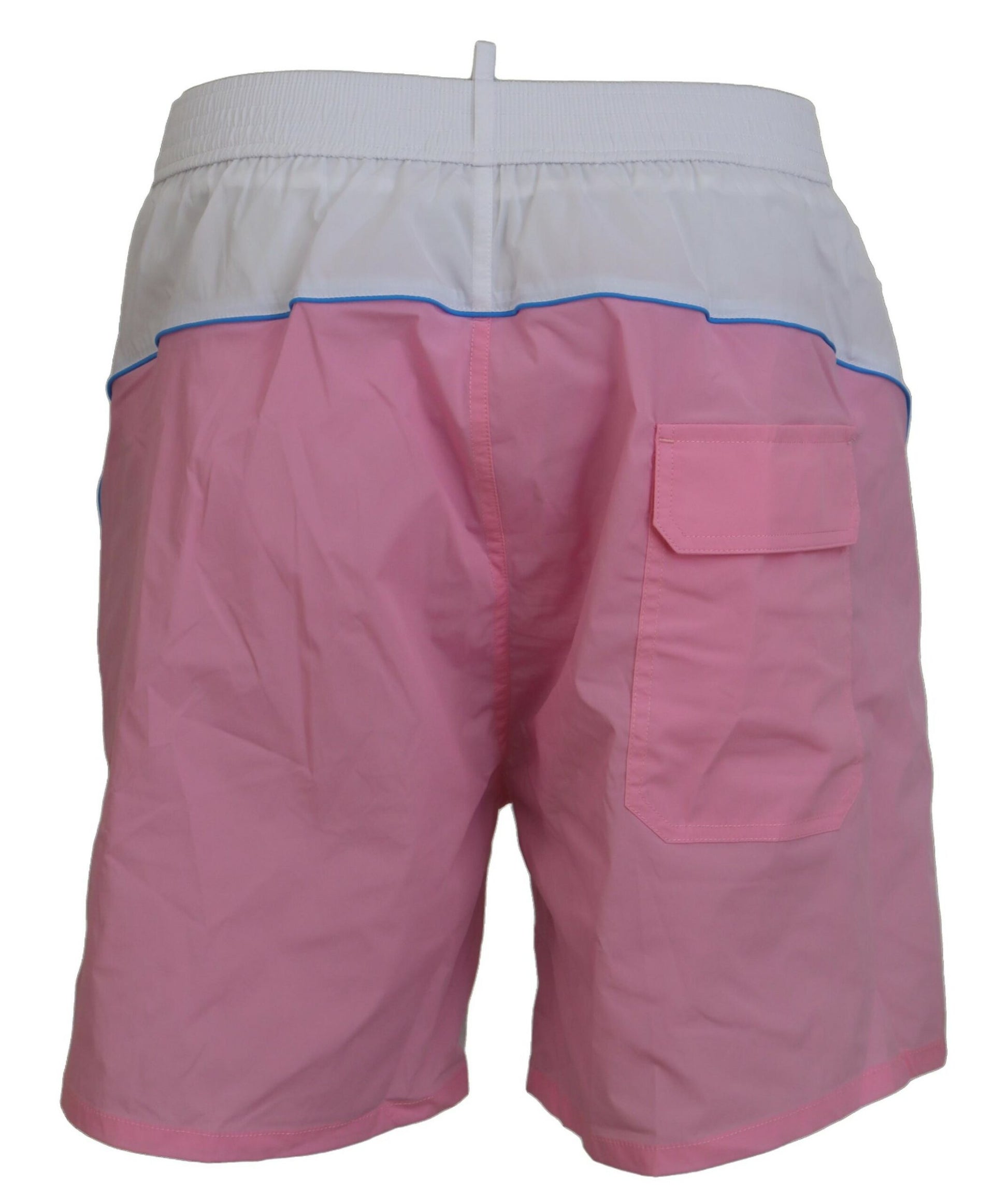 Maillots de bain Dsquared² pour homme, short de plage blanc et rose avec logo imprimé