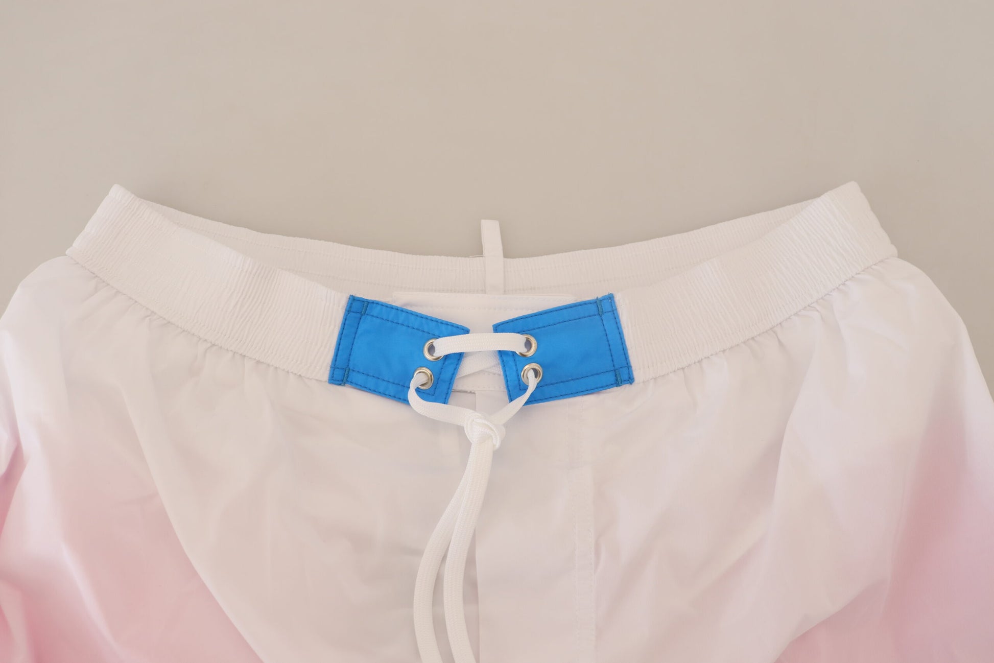 Maillots de bain Dsquared² pour homme, short de plage blanc et rose avec logo imprimé