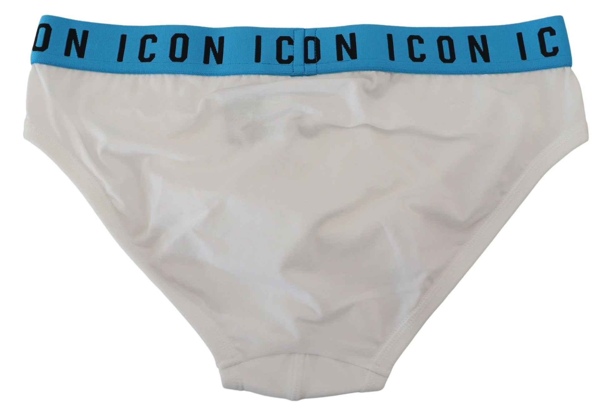 Slip Dsquared² en coton stretch blanc avec logo iconique pour homme