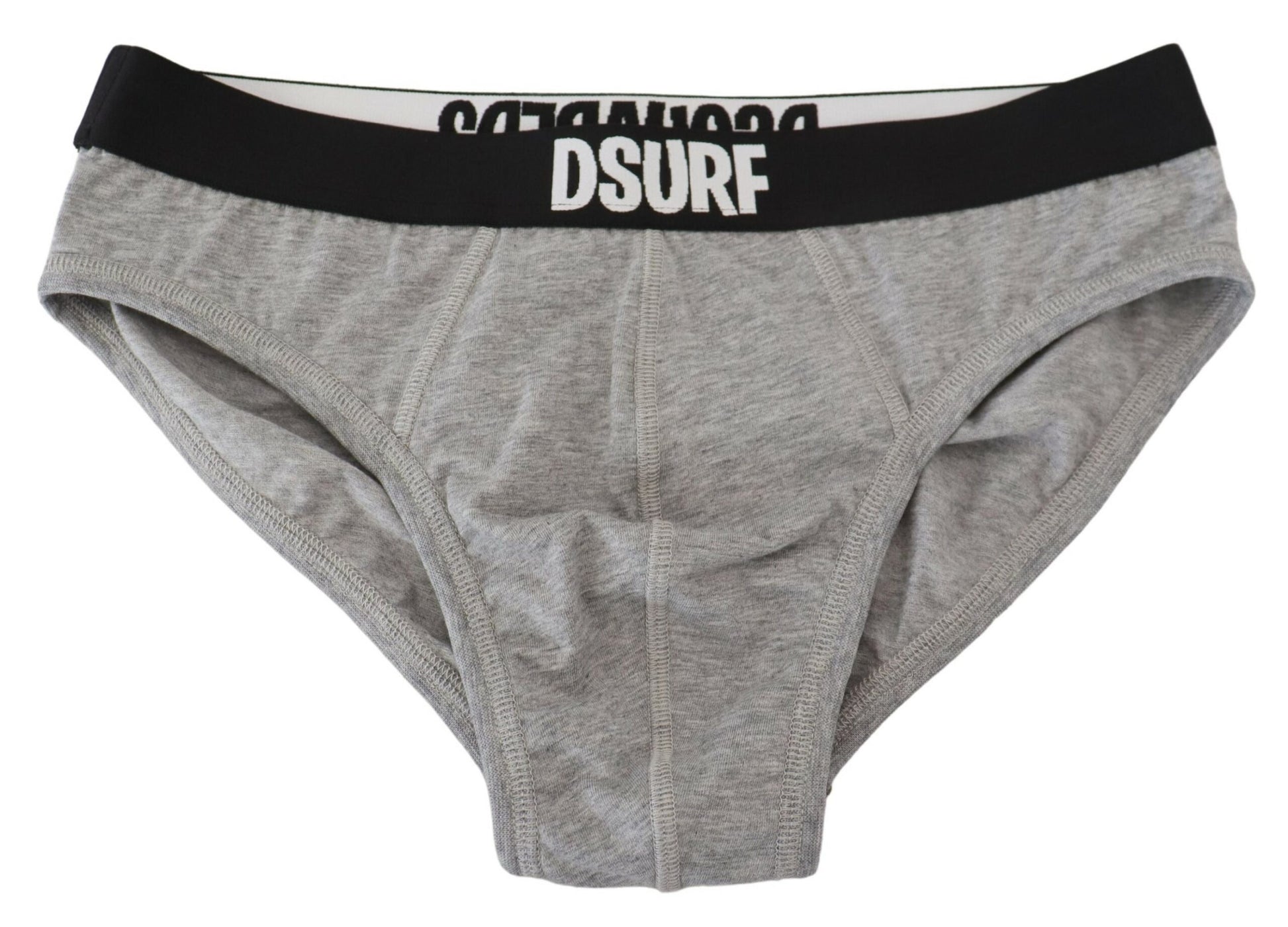 Slip Dsquared² gris en coton stretch avec logo DSURF pour homme