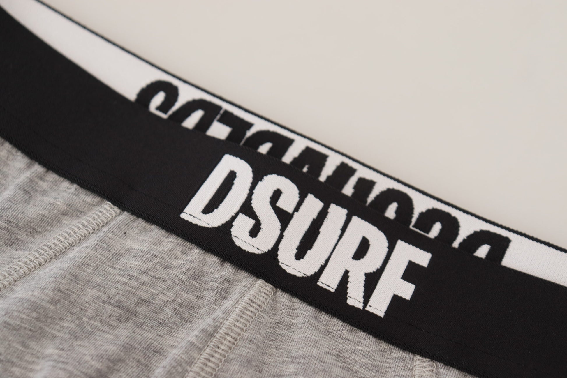 Slip Dsquared² gris en coton stretch avec logo DSURF pour homme
