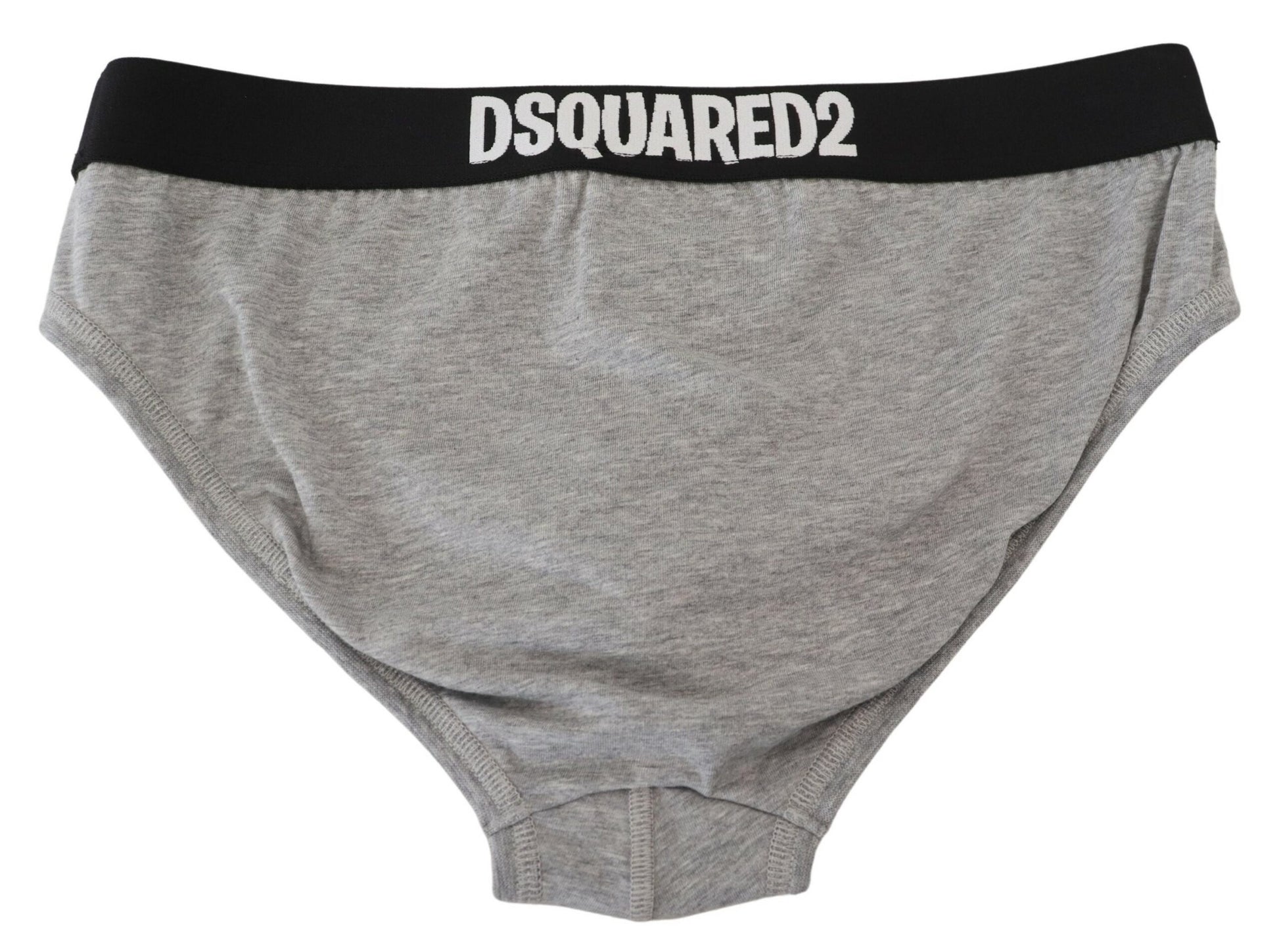 Slip Dsquared² gris en coton stretch avec logo DSURF pour homme