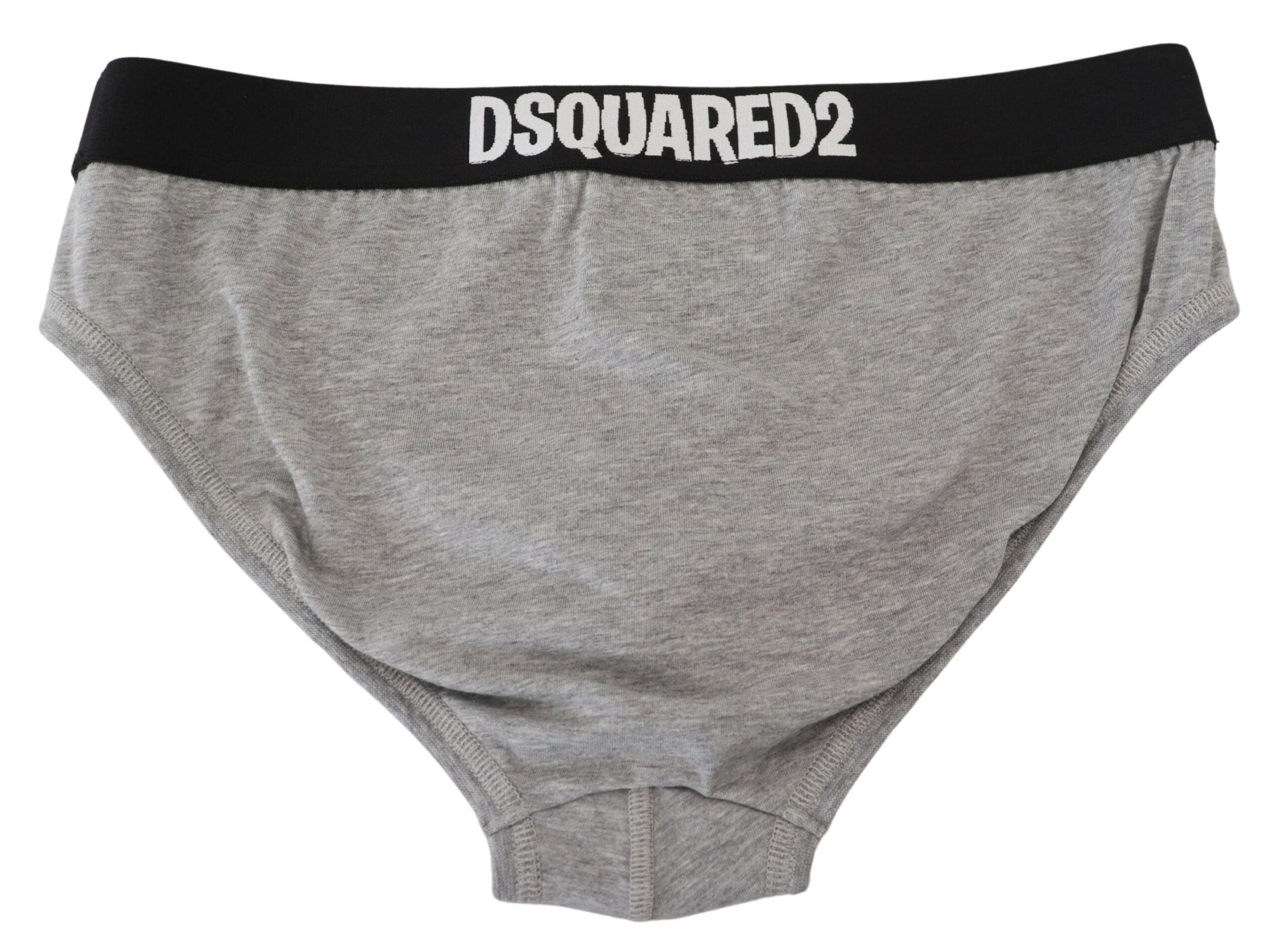 Slip Dsquared² gris en coton stretch avec logo DSURF pour homme