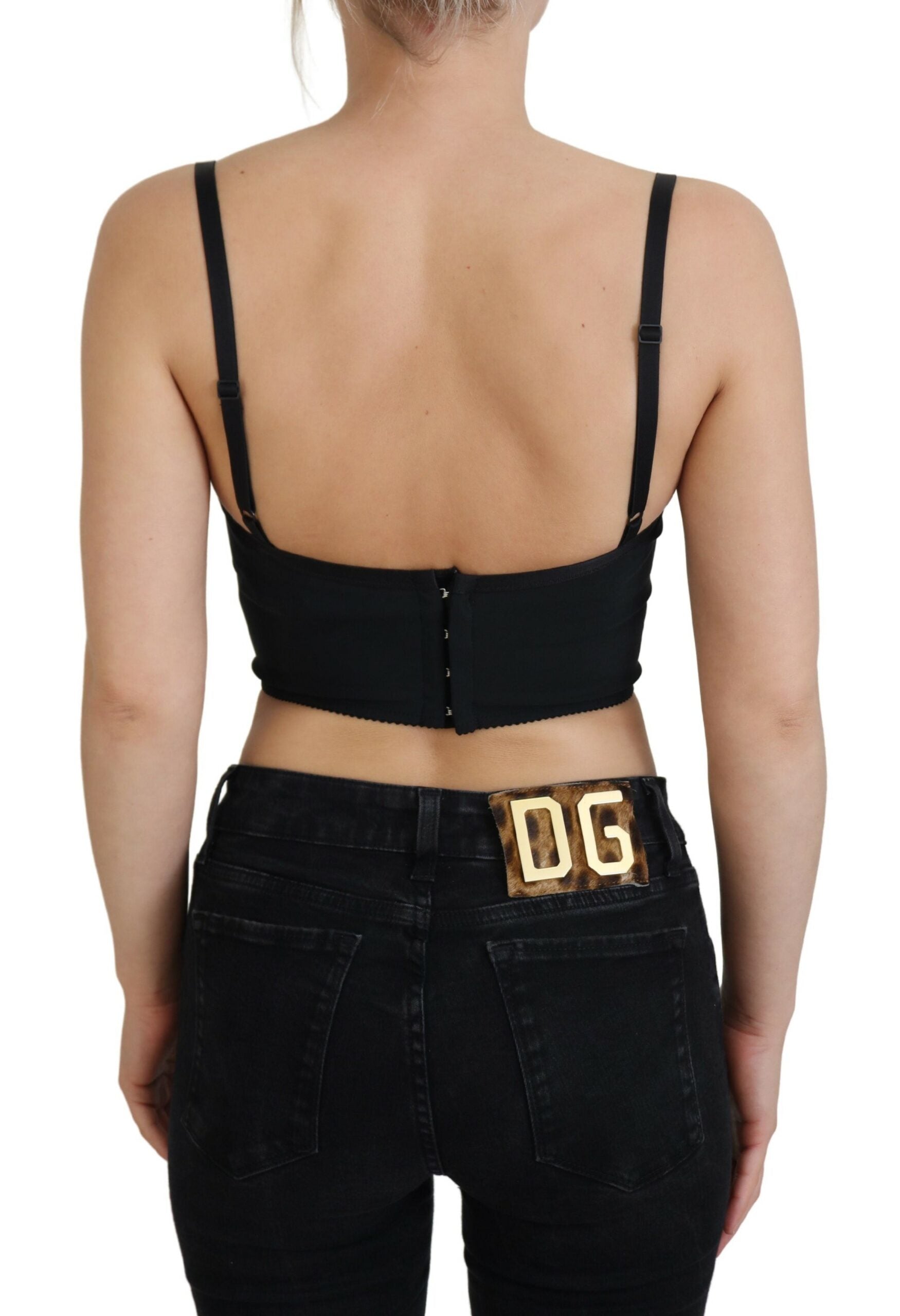Dolce &amp; Gabbana - Haut bustier court à imprimé léopard rose